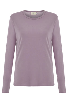 Mira Women T-Shirt Round Neck Long Sleeve Lavender Mist